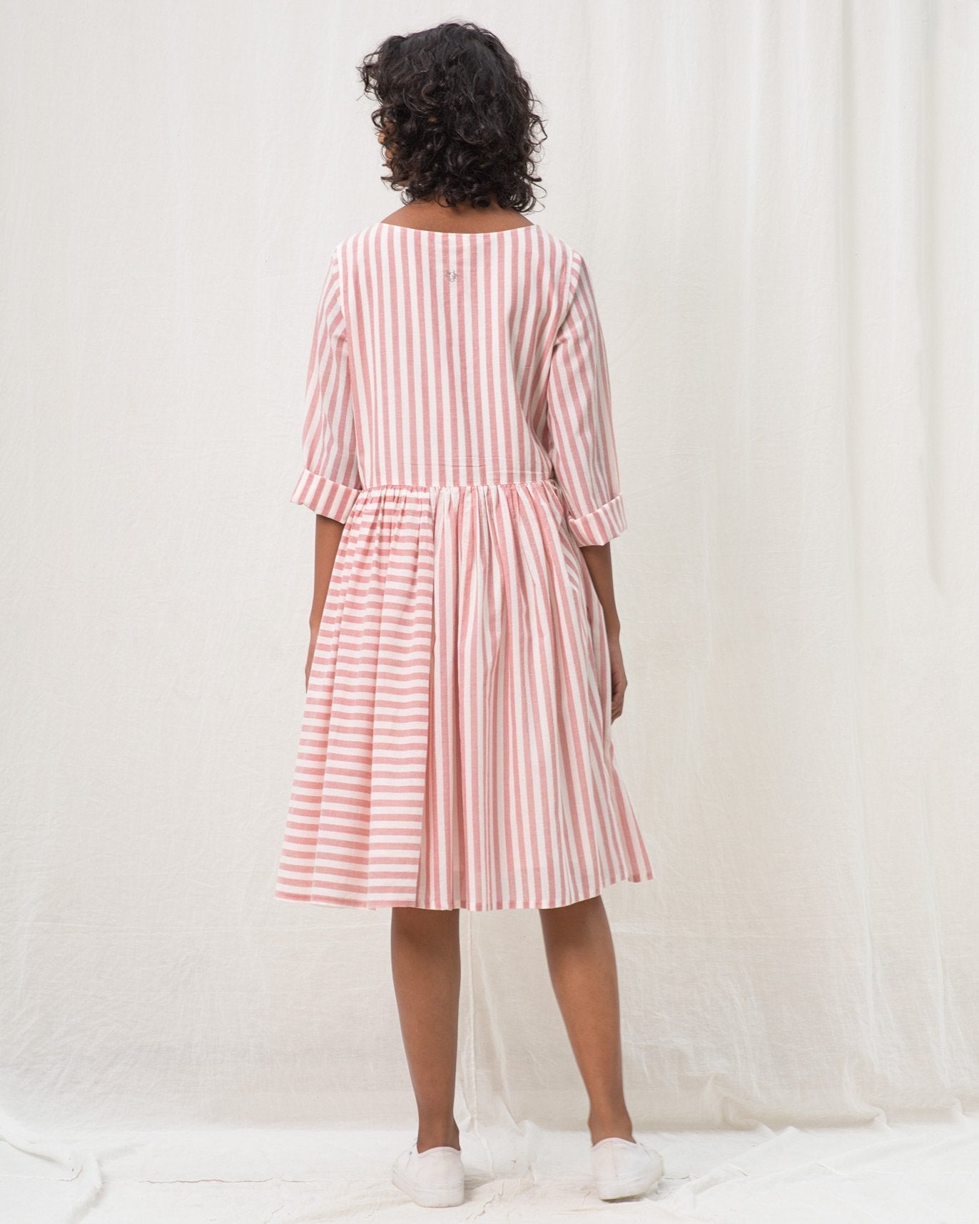 Rainy Season Stripe Dress - Pink