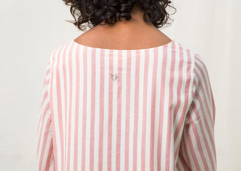 Rainy Season Stripe Dress - Pink