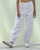 Knee Pocket Pants - White & Grey