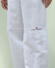 Knee Pocket Pants - White & Grey