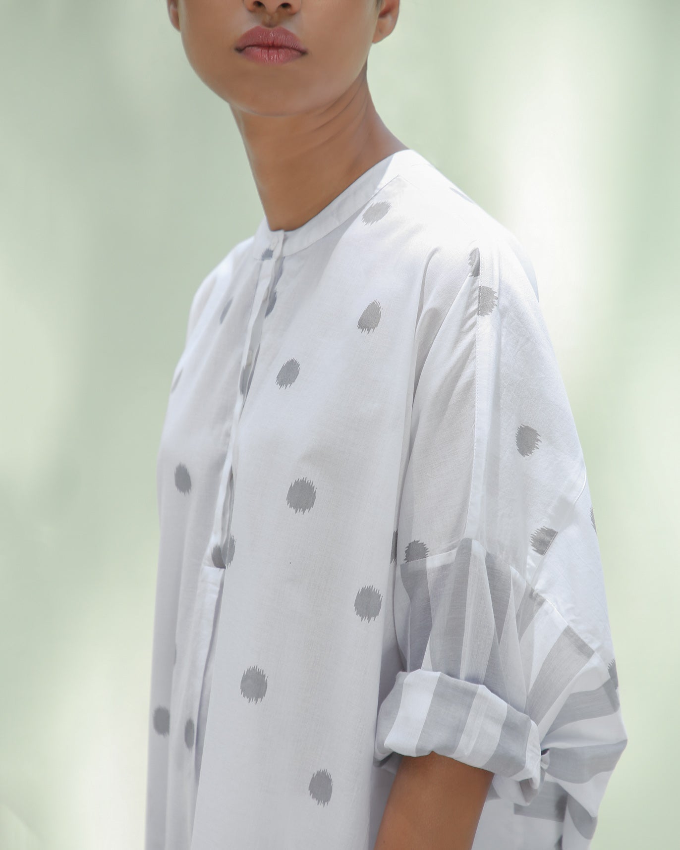 Lazy Sunday Tunic - Grey Ikat