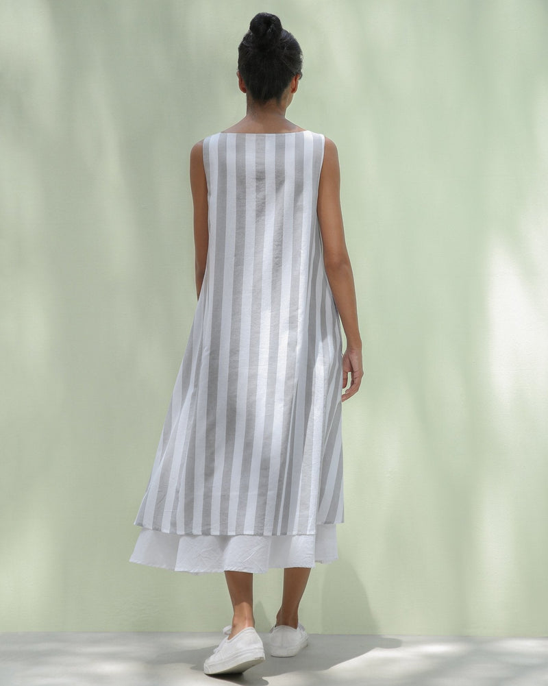 Double Layer Stripe Dress