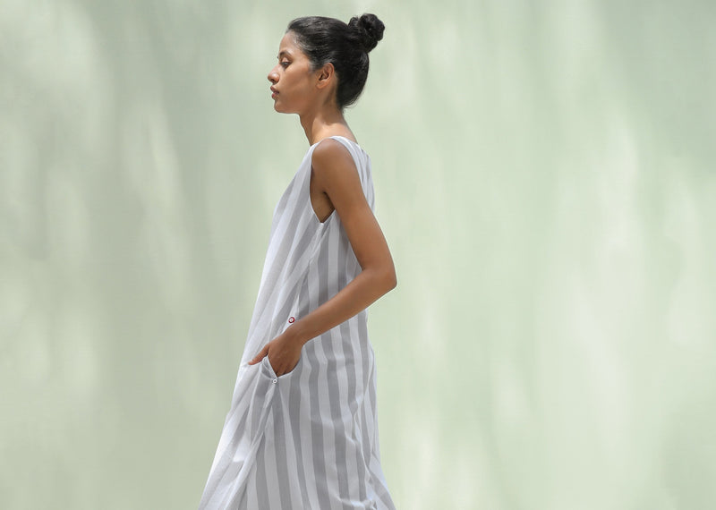 Double Layer Stripe Dress