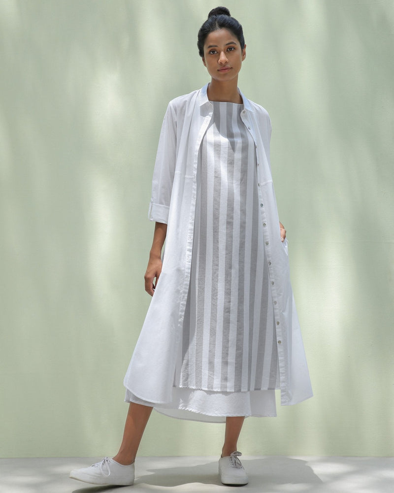Double Layer Stripe Dress