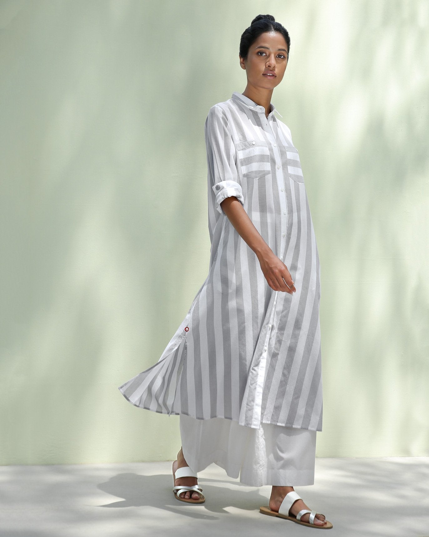 Patch Pocket Stripe Kurta