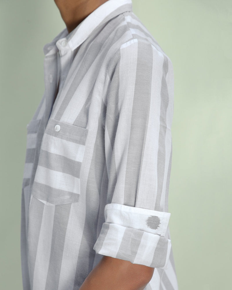 Patch Pocket Stripe Kurta