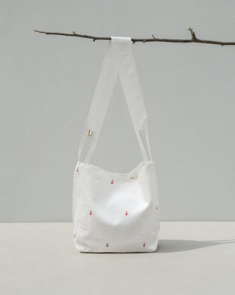 Bug Bag - Ivory & Red