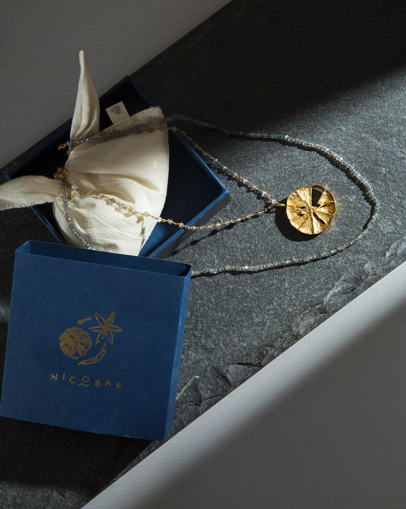 Layered Labradorite Lemon Slice Necklace