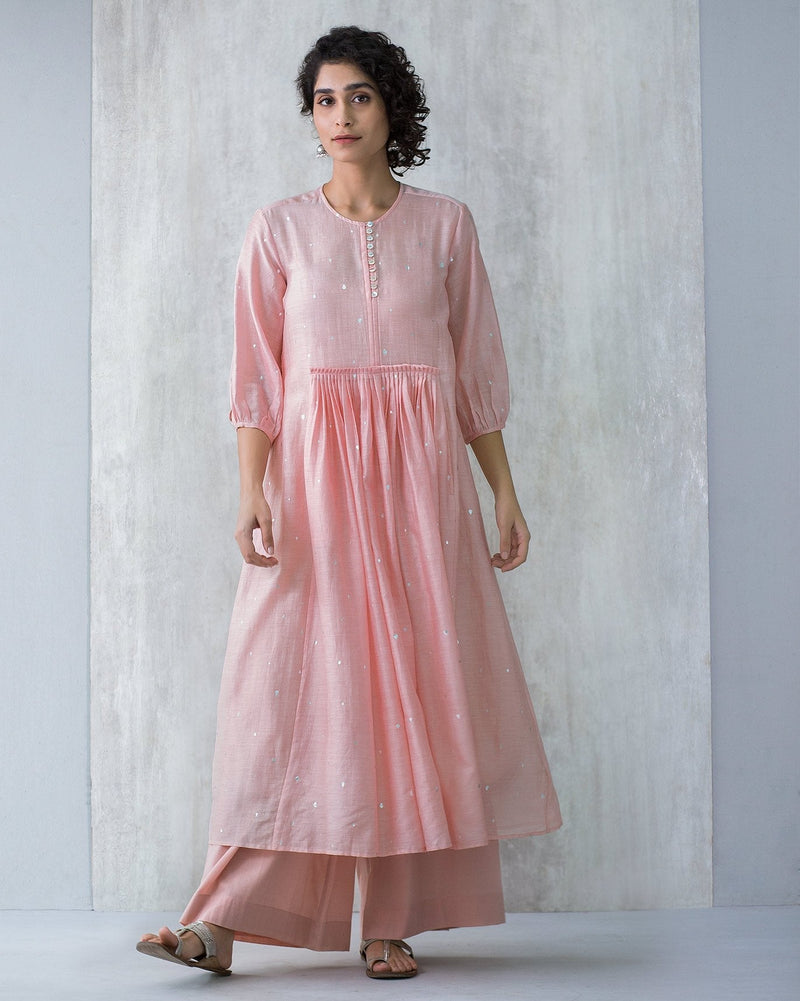 Pleated Waist Kurta & Slip Set