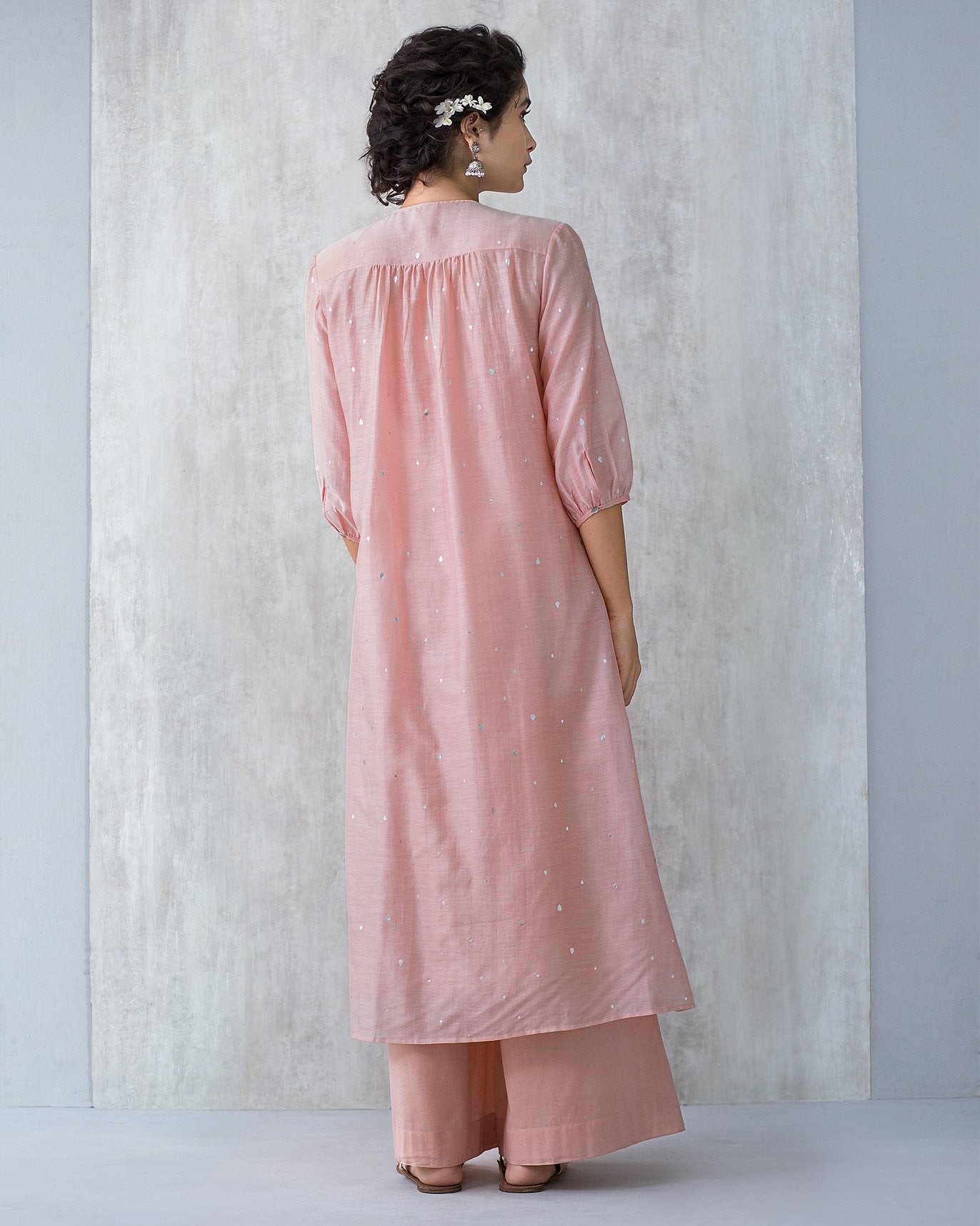 Pleated Waist Kurta & Slip Set