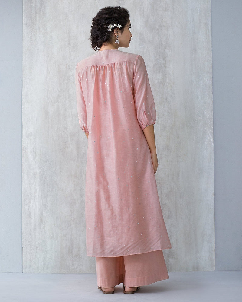 Pleated Waist Kurta & Slip Set