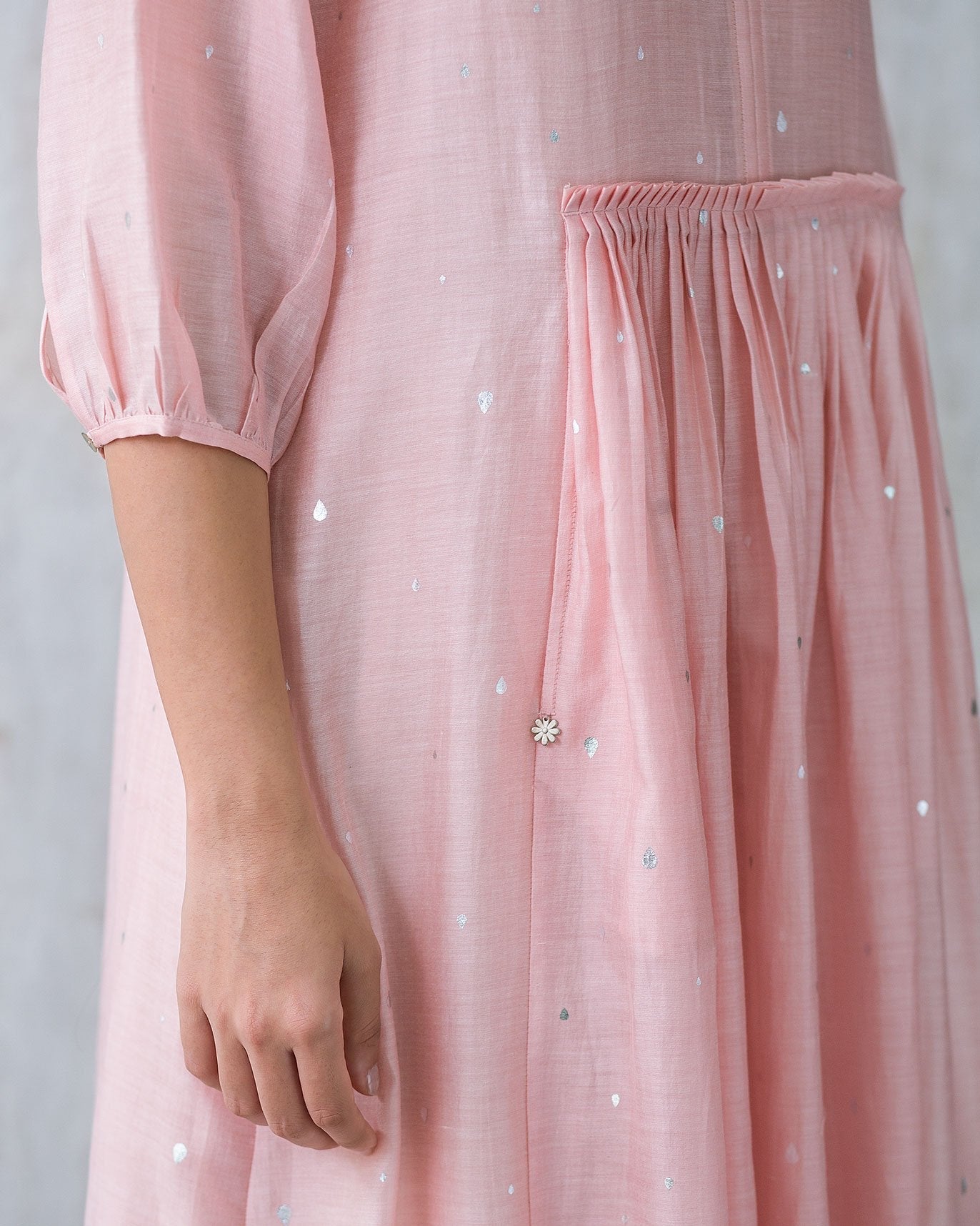 Pleated Waist Kurta & Slip Set