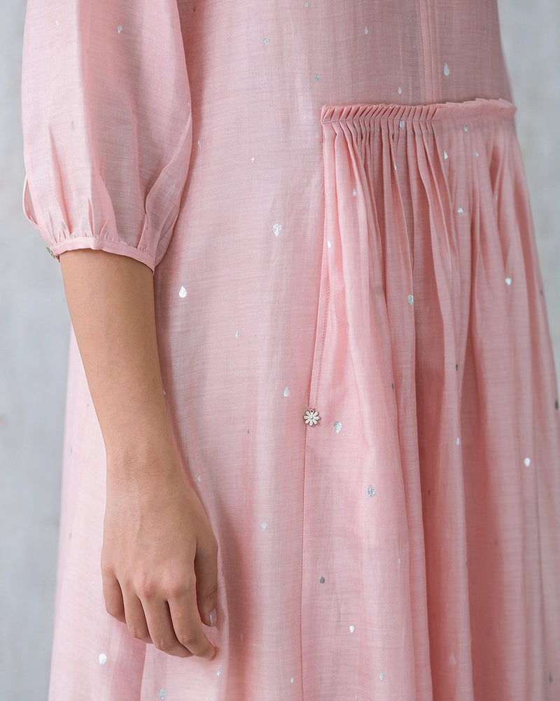 Pleated Waist Kurta & Slip Set