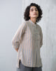Mandarin Stripe Collar Top