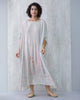 Pintuck Kaftan Floral Dress