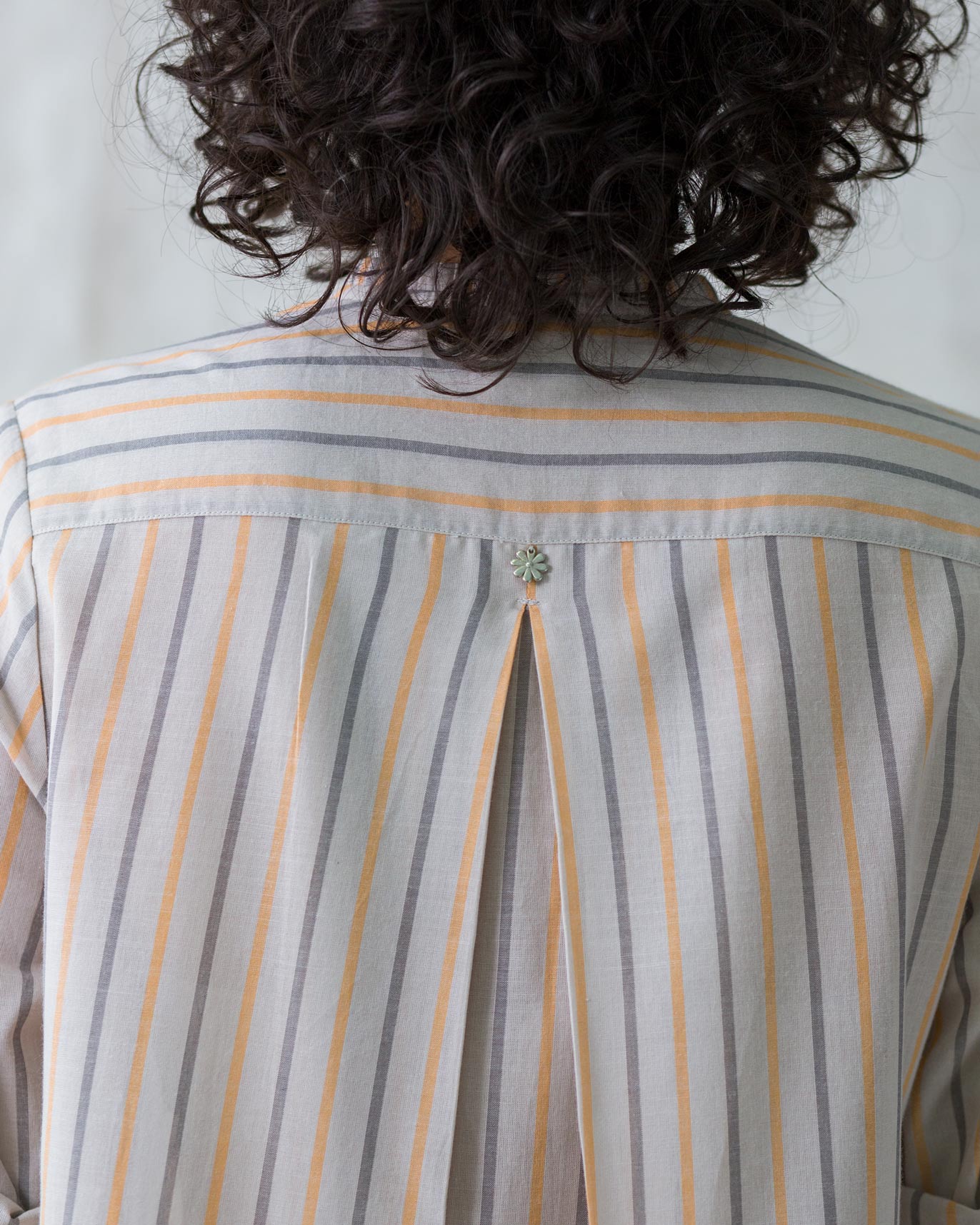 Pleated Neck Stripe Kurta