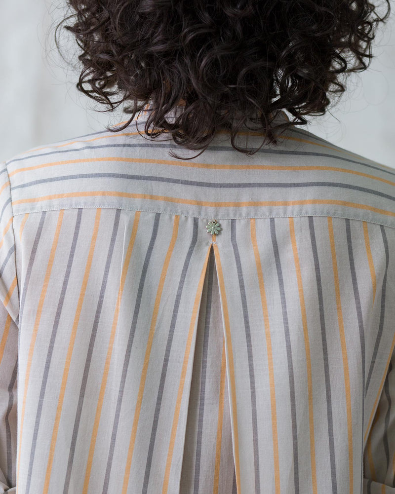 Pleated Neck Stripe Kurta