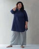Basic Mid-length Kurta - Indigo
