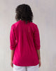 Mandarin Collar Top - Fuchsia