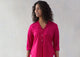 Mandarin Collar Top - Fuchsia