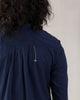 Mandarin Collar Top - Indigo