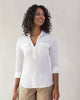 Open Collar Top - White