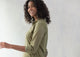 Open Collar Top - Safari