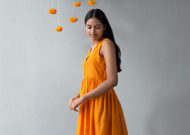 Layered Dress - Orange