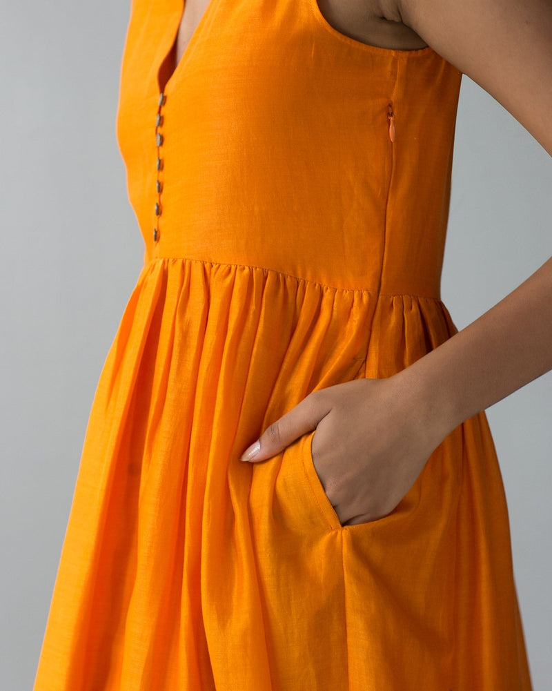 Layered Dress - Orange