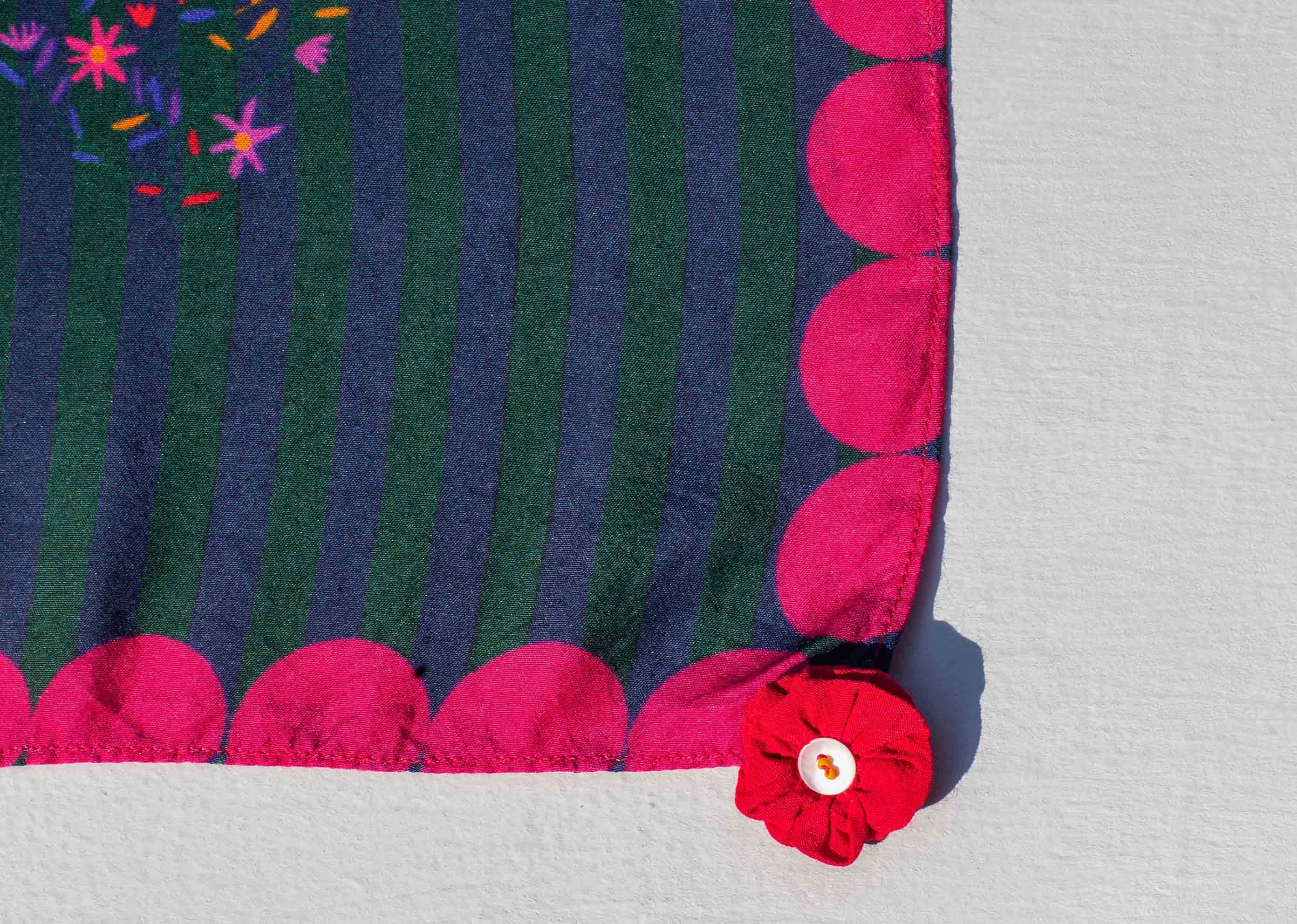 Flowerette Stripe Scarf