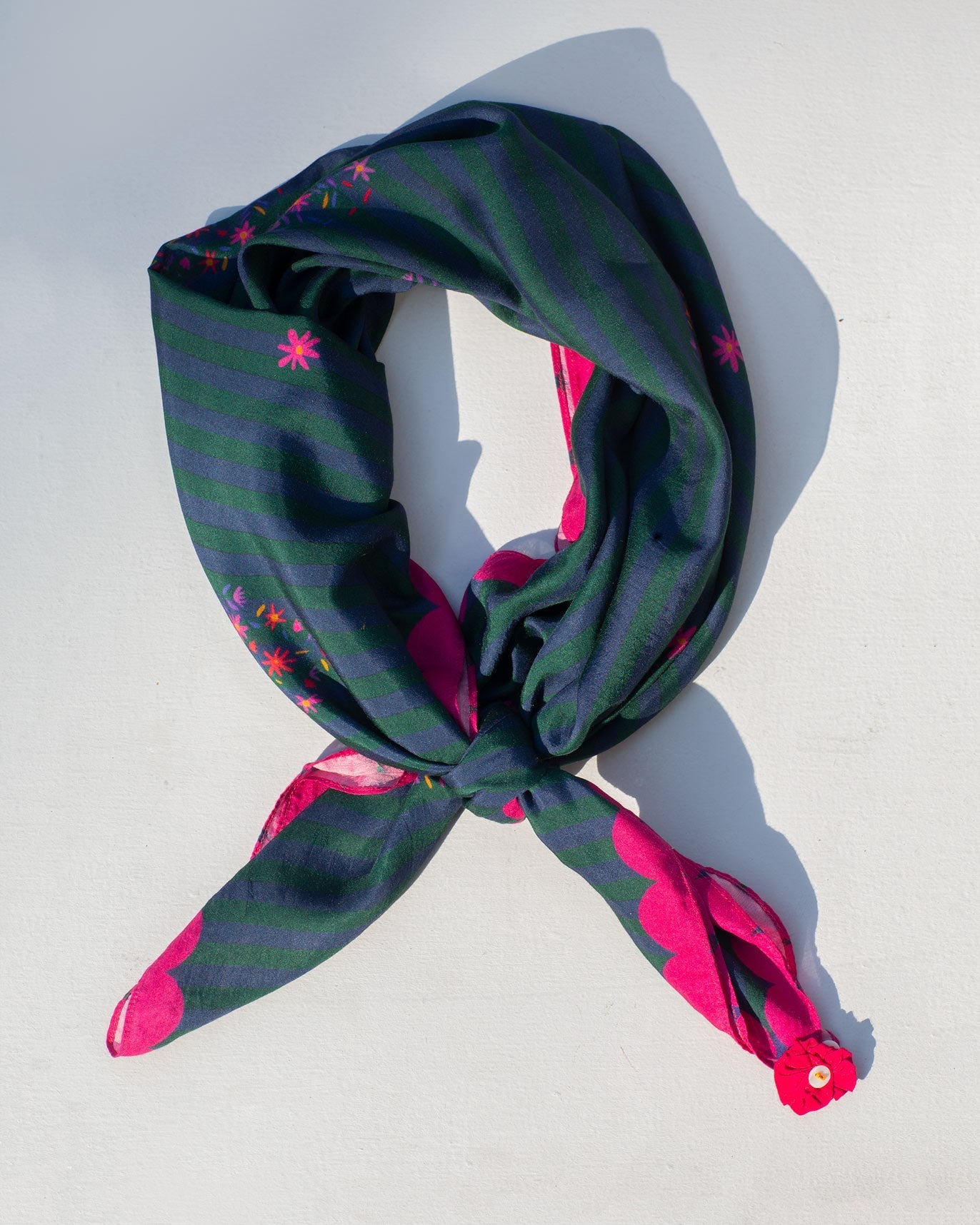 Flowerette Stripe Scarf