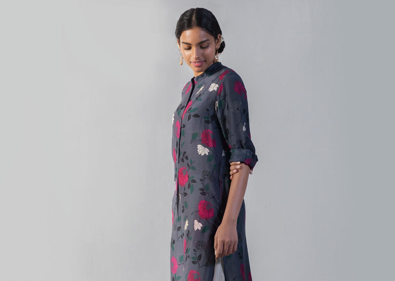 Long Length Kurta - Floral