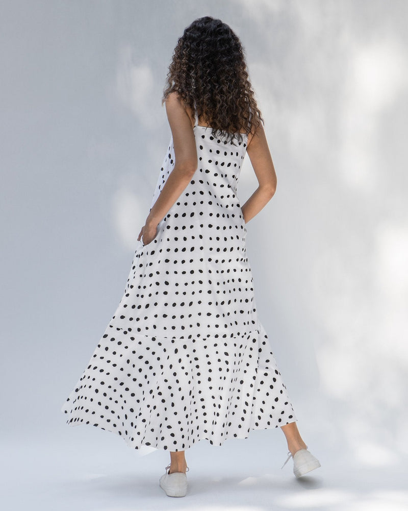 Kimsuka Dress - White & Black