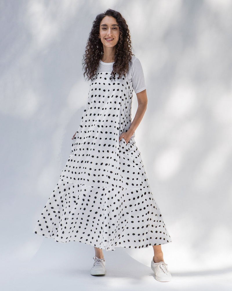 Kimsuka Dress - White & Black