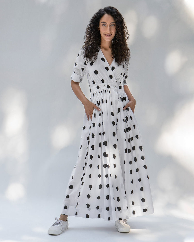 Nico Dress - White & Black