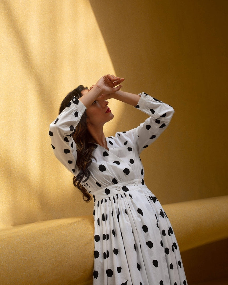 Nico Dress - White & Black