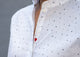 Mandarin Collar Top - White & Black