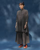Back Gathered Top - Charcoal