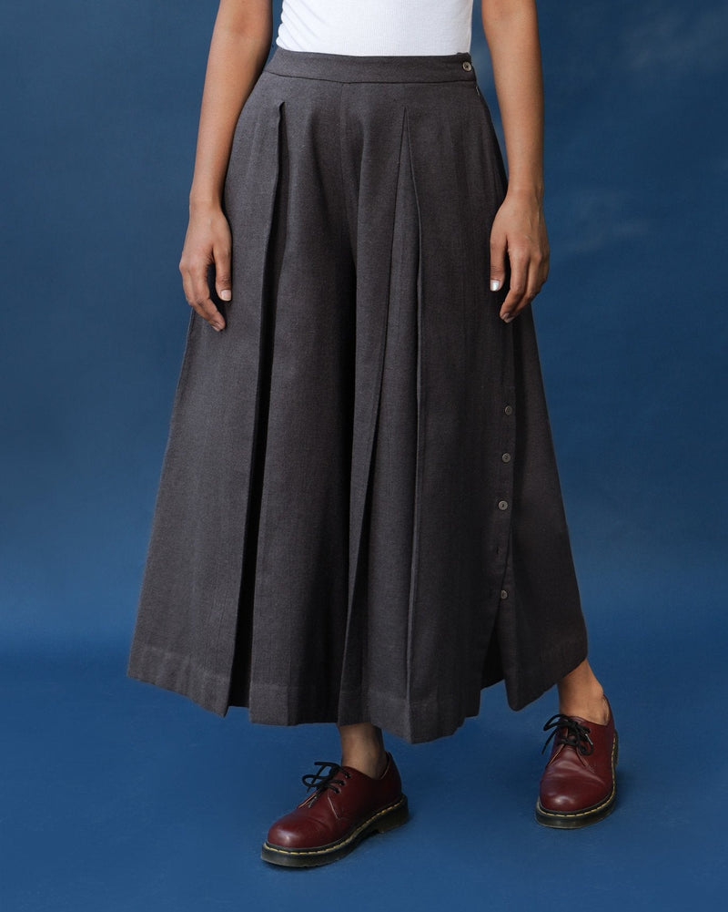 Pleated Flare Culottes