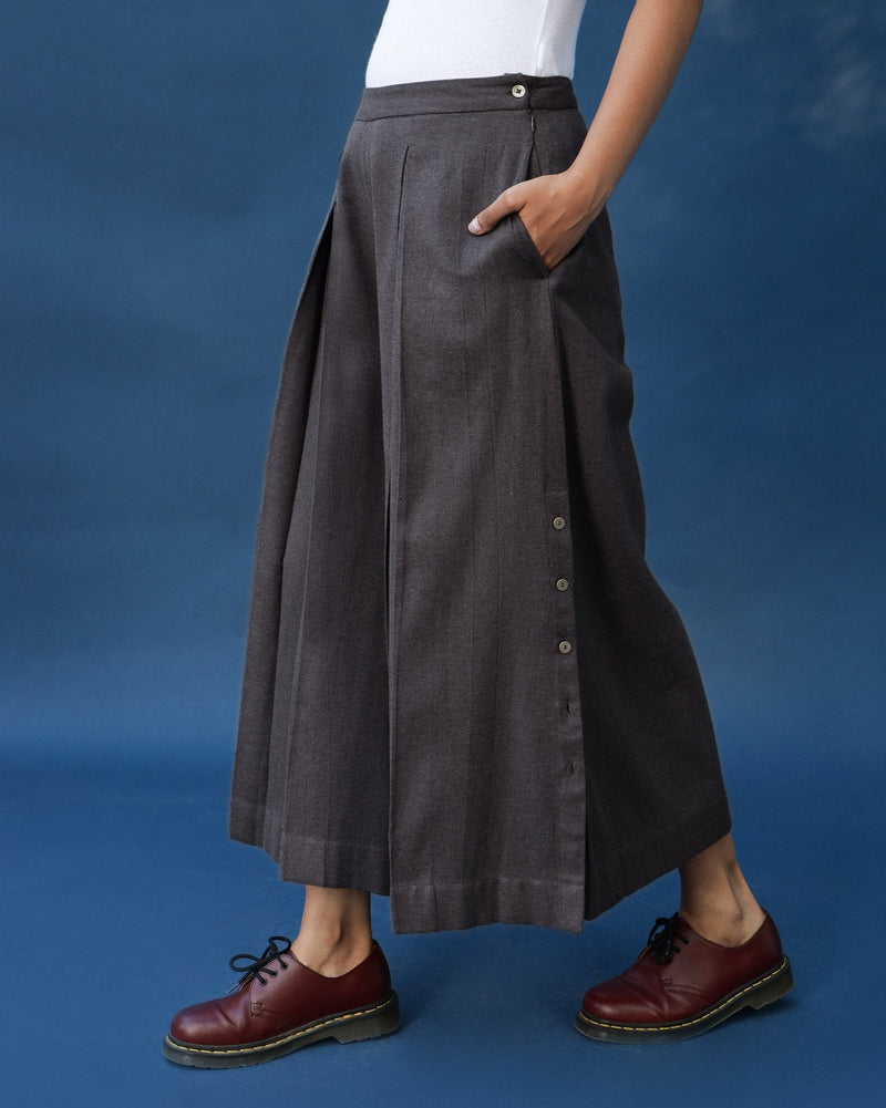 Pleated Flare Culottes