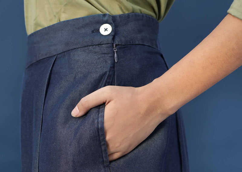 Boat Culottes - Denim Blue