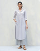 Long Length Kurta - Ash Grey