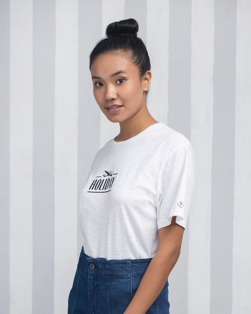 On Holiday T-Shirt - White