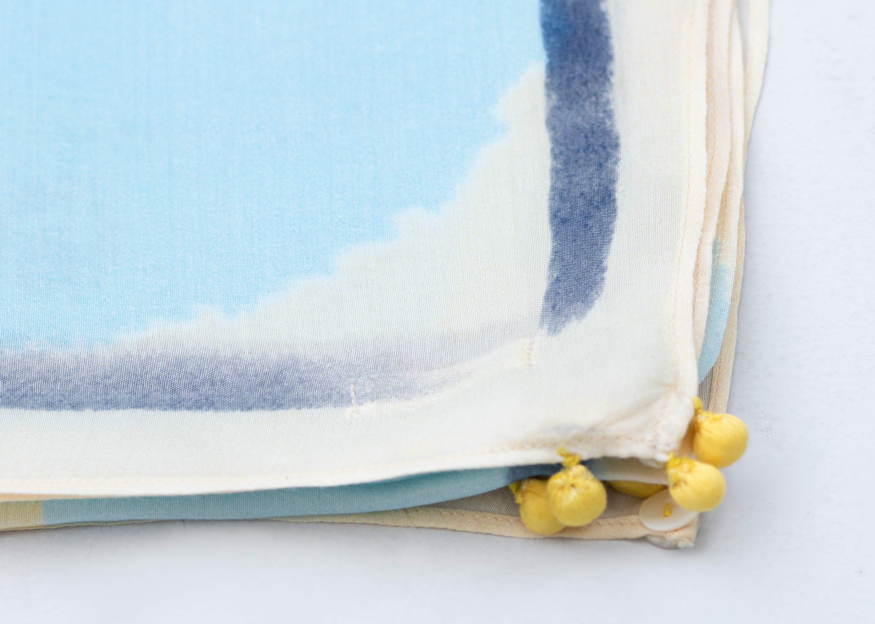 Bold Flower Scarf - Blue
