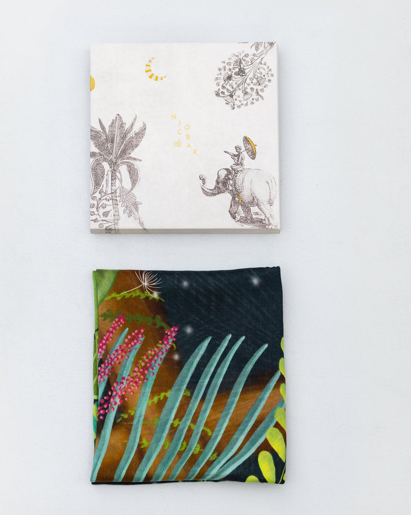 Jungle By Night Scarf - Blue