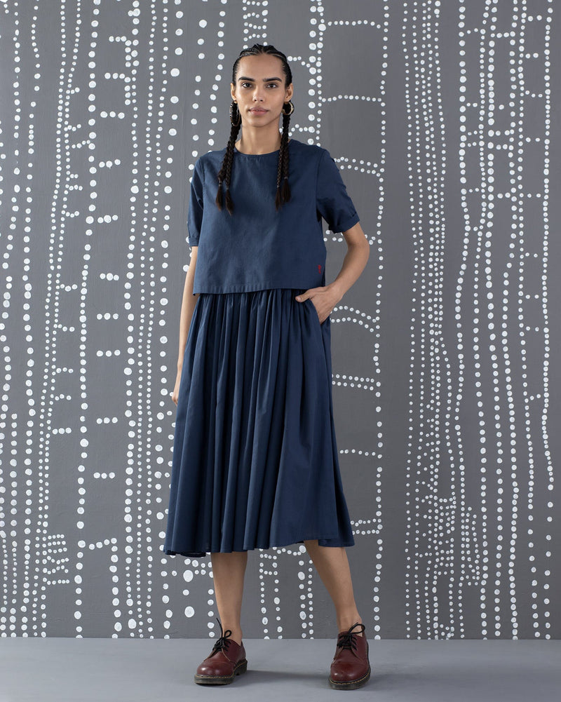 Double Yoke Dress - Light Indigo
