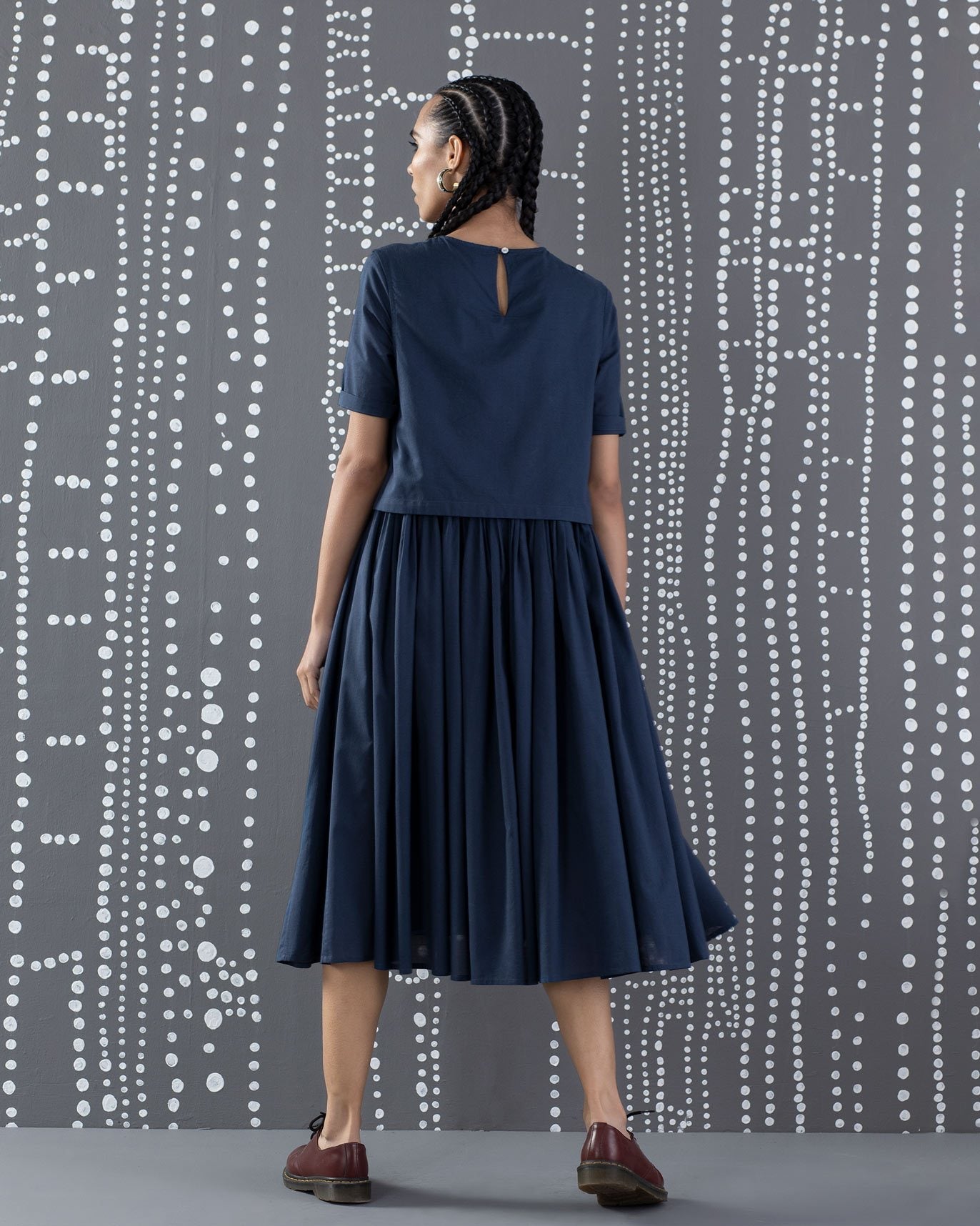 Double Yoke Dress - Light Indigo