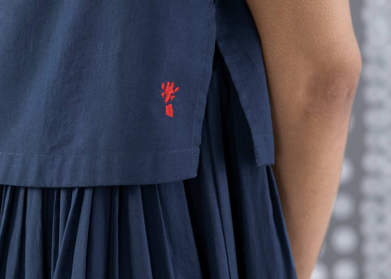 Double Yoke Dress - Light Indigo