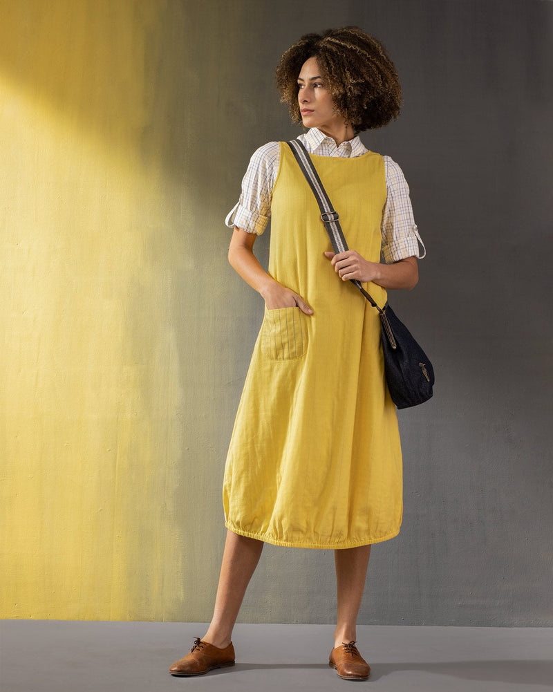 Joey Reversible Dress - Yellow & White