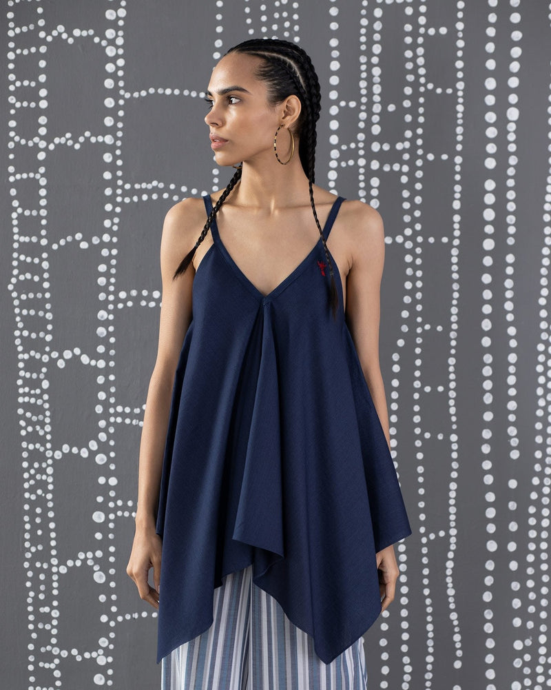 Handkerchief Top - Indigo